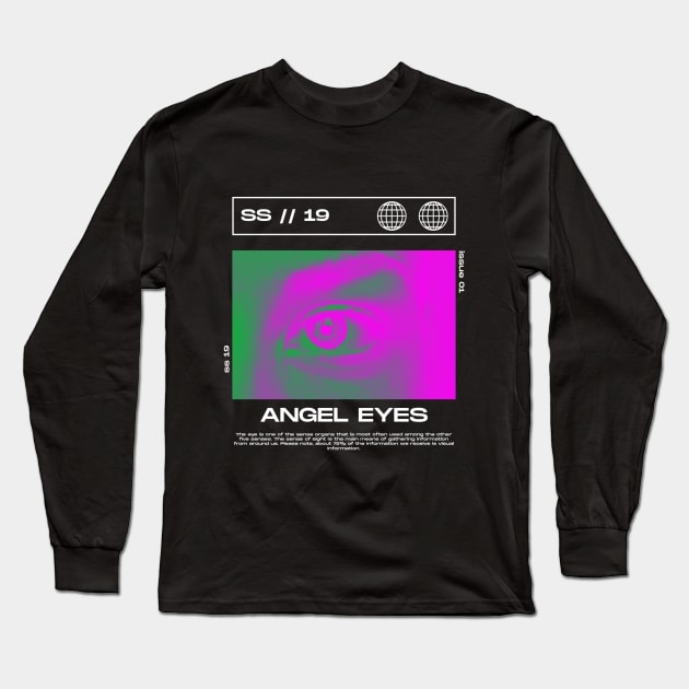 Streetwear Angel Eyes Long Sleeve T-Shirt by Angga distro